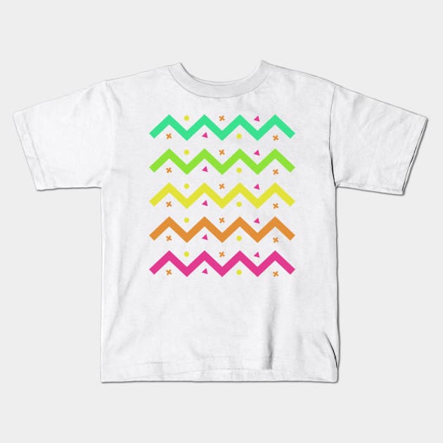 watercolor Chevron pattern Kids T-Shirt by teesvira